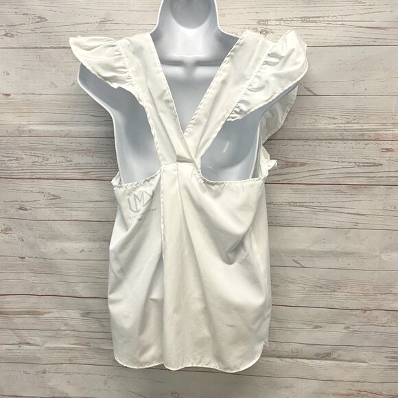 Kate Michal Jensen White Ruffle detail blouse - Picture 2 of 5